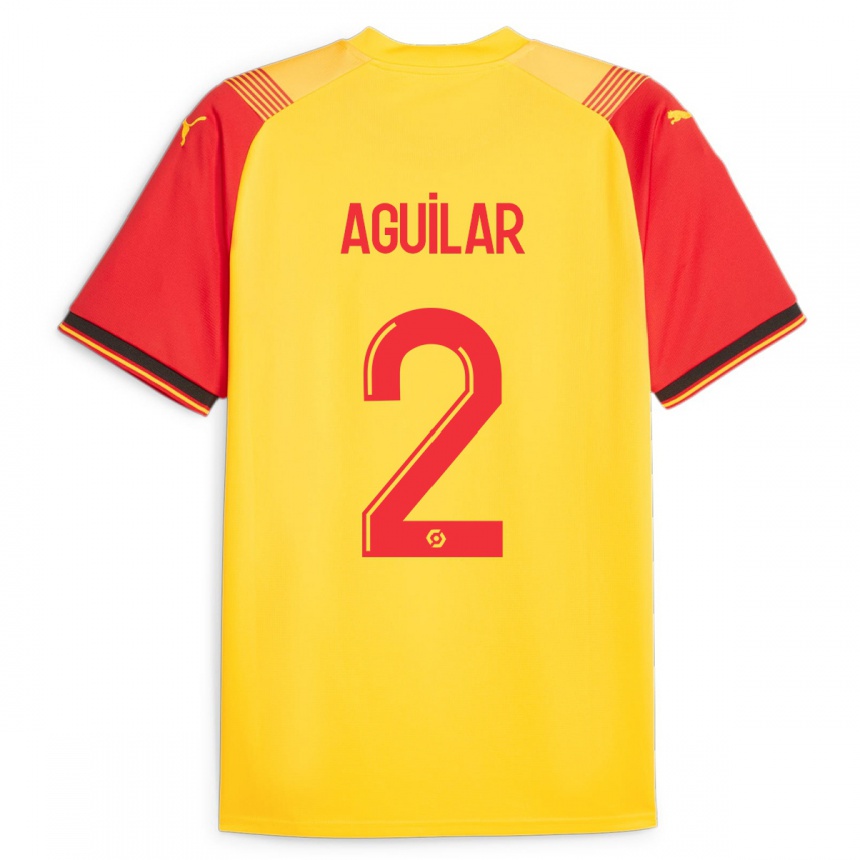 Hombre Fútbol Camiseta Ruben Aguilar #2 Amarillo 1ª Equipación 2023/24 México