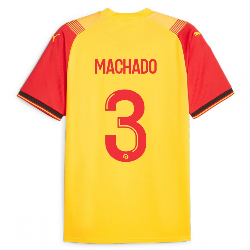 Hombre Fútbol Camiseta Deiver Machado #3 Amarillo 1ª Equipación 2023/24 México