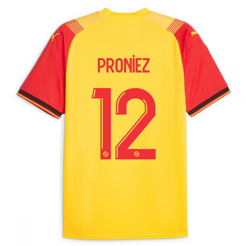 Hombre Fútbol Camiseta Fany Proniez #12 Amarillo 1ª Equipación 2023/24 México