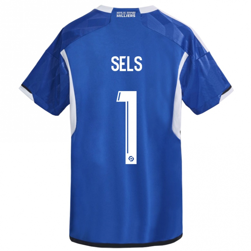 Hombre Fútbol Camiseta Matz Sels #1 Azul 1ª Equipación 2023/24 México