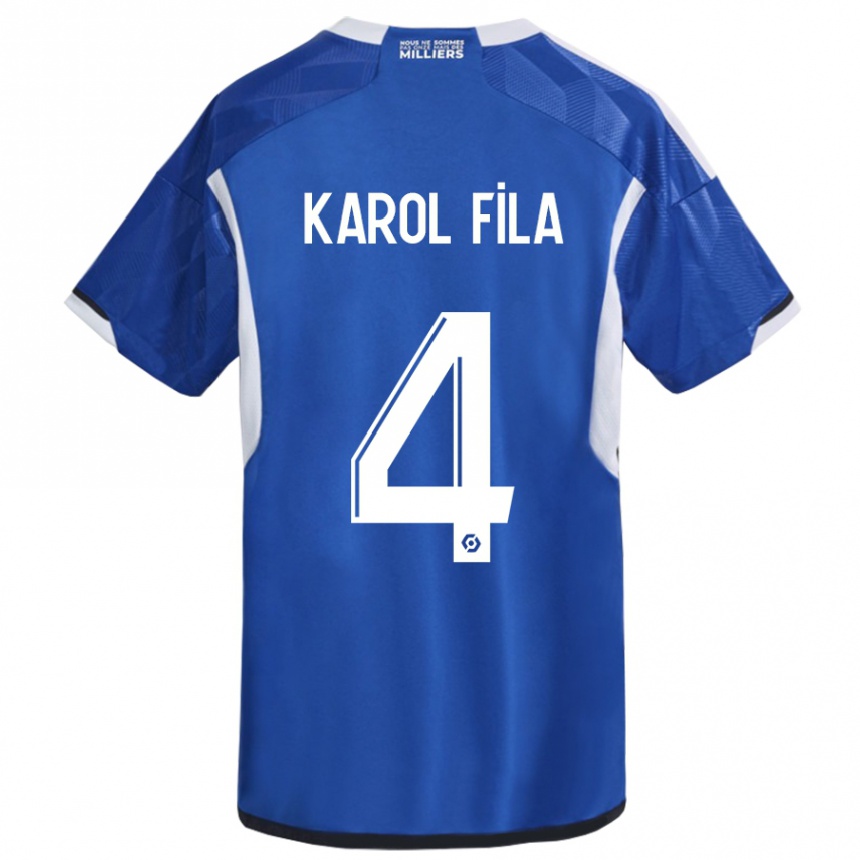 Hombre Fútbol Camiseta Karol Fila #4 Azul 1ª Equipación 2023/24 México