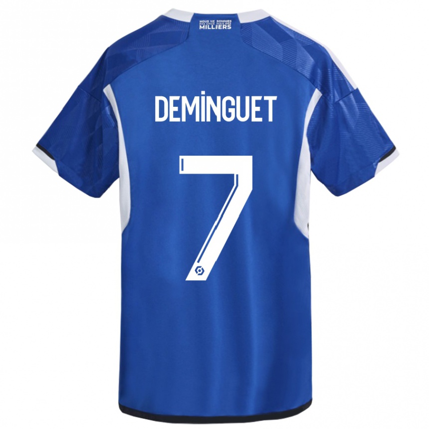 Hombre Fútbol Camiseta Jessy Deminguet #7 Azul 1ª Equipación 2023/24 México