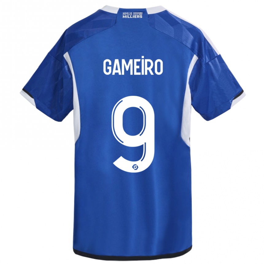 Hombre Fútbol Camiseta Kévin Gameiro #9 Azul 1ª Equipación 2023/24 México