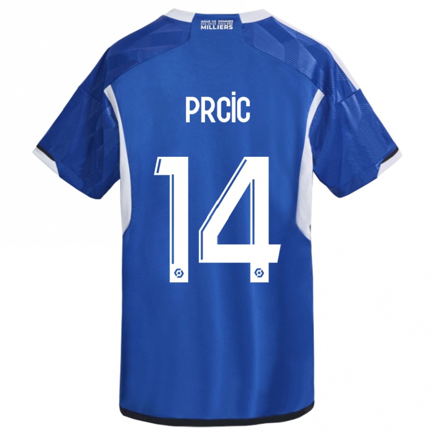 Hombre Fútbol Camiseta Sanjin Prcic #14 Azul 1ª Equipación 2023/24 México