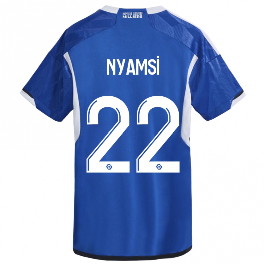 Hombre Fútbol Camiseta Gerzino Nyamsi #22 Azul 1ª Equipación 2023/24 México