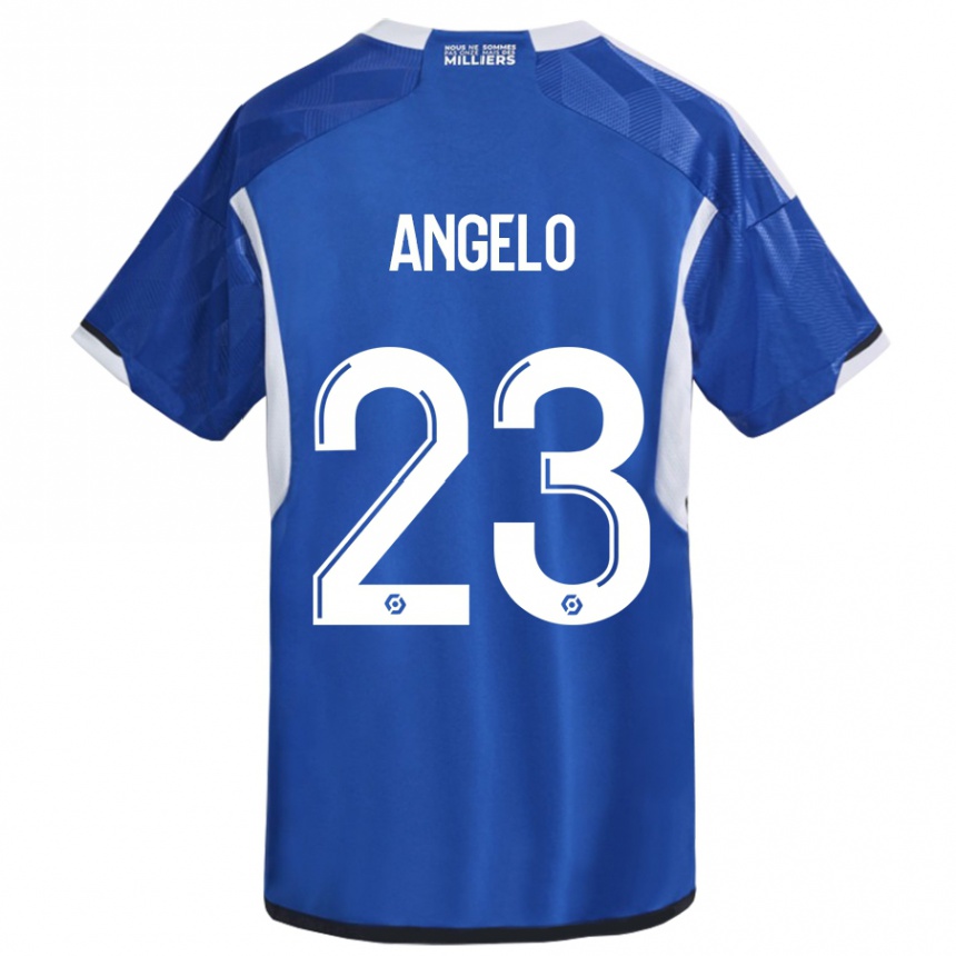 Hombre Fútbol Camiseta Ângelo #23 Azul 1ª Equipación 2023/24 México