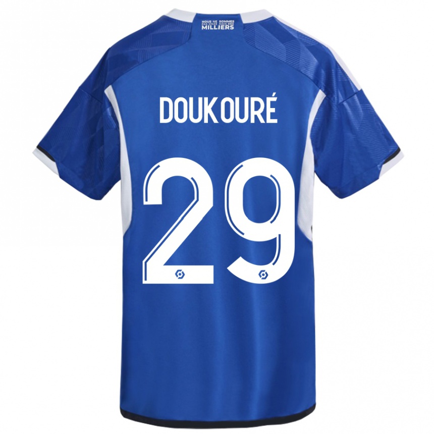 Hombre Fútbol Camiseta Ismaël Doukouré #29 Azul 1ª Equipación 2023/24 México