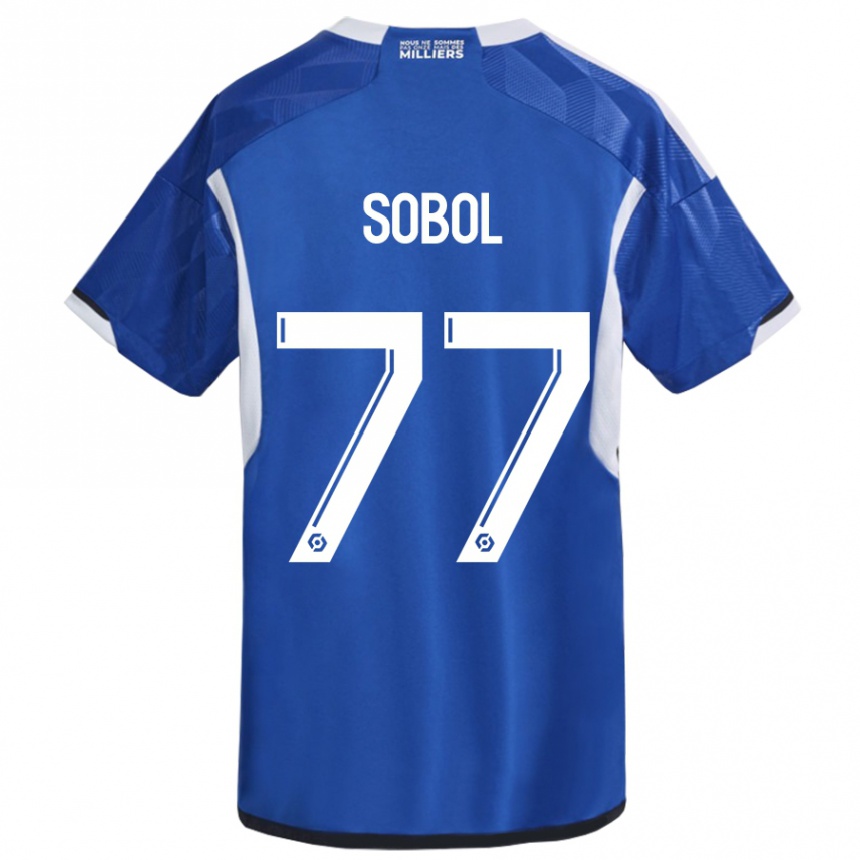 Hombre Fútbol Camiseta Eduard Sobol #77 Azul 1ª Equipación 2023/24 México