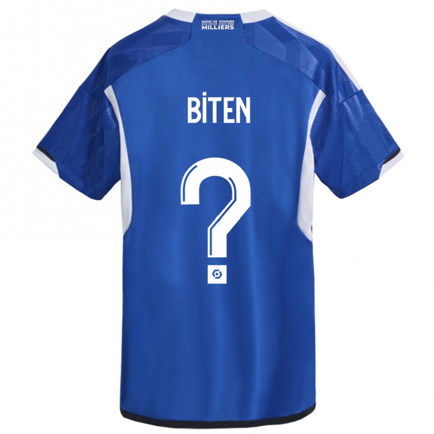 Hombre Fútbol Camiseta Clancy Valère Biten #0 Azul 1ª Equipación 2023/24 México