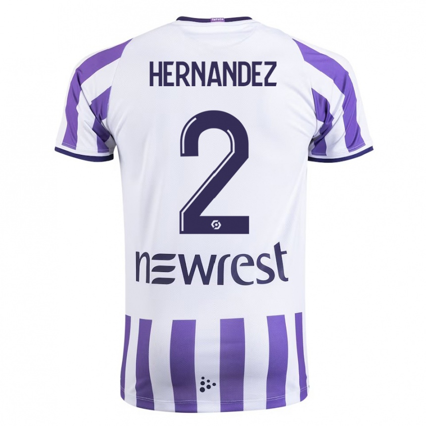 Hombre Fútbol Camiseta Lucie Hernandez #2 Blanco 1ª Equipación 2023/24 México