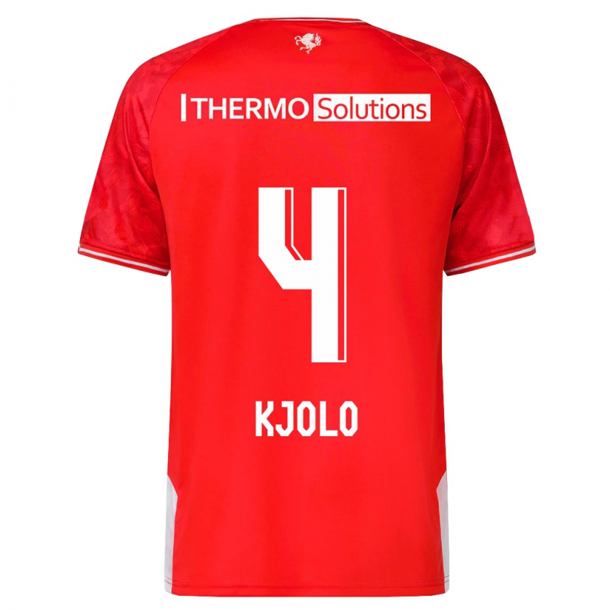 Hombre Fútbol Camiseta Mathias Kjølø #4 Rojo 1ª Equipación 2023/24 México