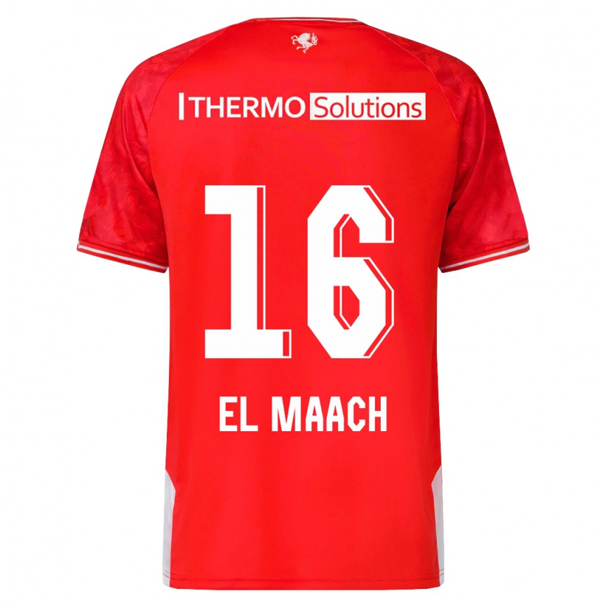 Hombre Fútbol Camiseta Issam El Maach #16 Rojo 1ª Equipación 2023/24 México