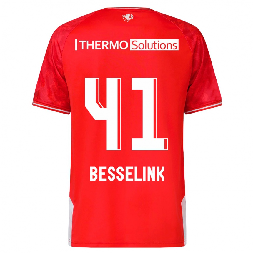 Hombre Fútbol Camiseta Gijs Besselink #41 Rojo 1ª Equipación 2023/24 México