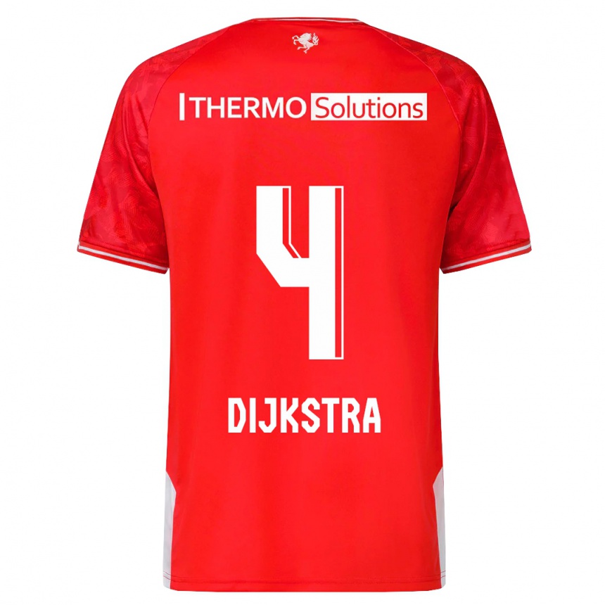 Hombre Fútbol Camiseta Caitlin Dijkstra #4 Rojo 1ª Equipación 2023/24 México