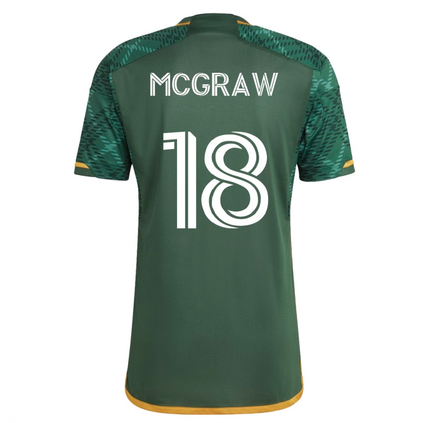 Hombre Fútbol Camiseta Zac Mcgraw #18 Verde 1ª Equipación 2023/24 México
