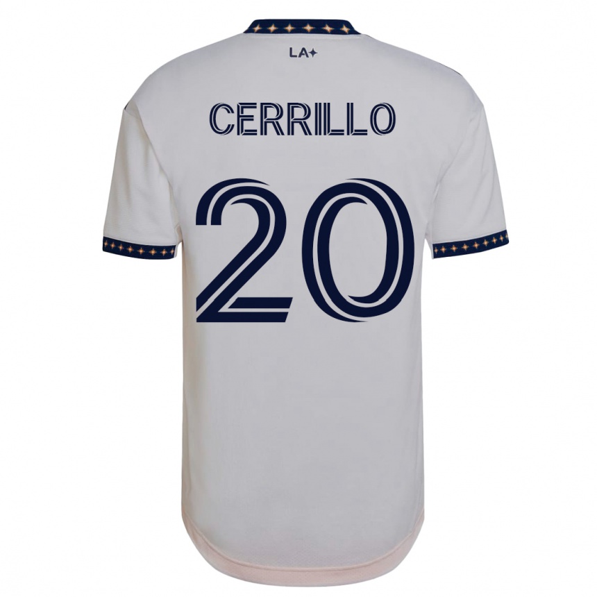 Hombre Fútbol Camiseta Edwin Cerrillo #20 Blanco 1ª Equipación 2023/24 México
