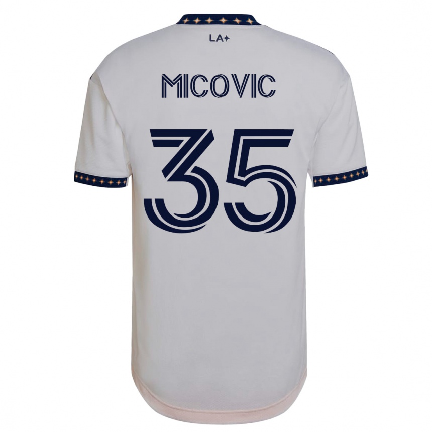 Hombre Fútbol Camiseta Novak Micovic #35 Blanco 1ª Equipación 2023/24 México