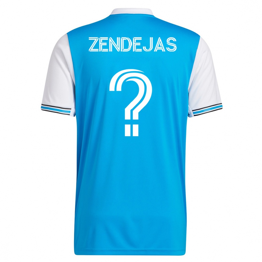 Hombre Fútbol Camiseta Adrián Zendejas #0 Azul 1ª Equipación 2023/24 México