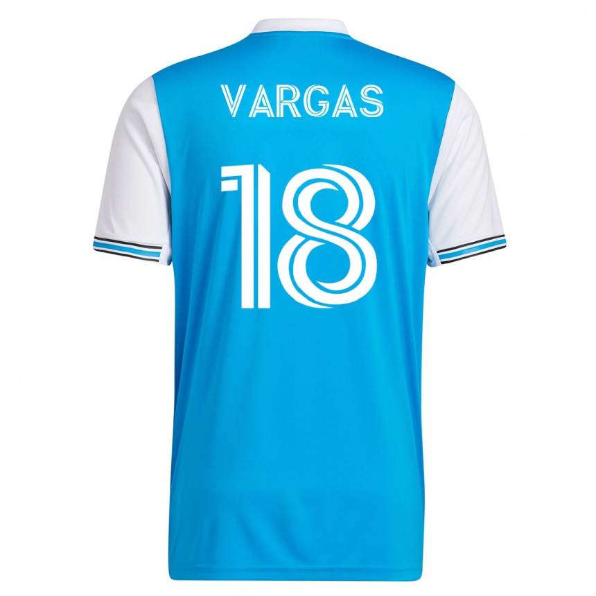 Hombre Fútbol Camiseta Kerwin Vargas #18 Azul 1ª Equipación 2023/24 México