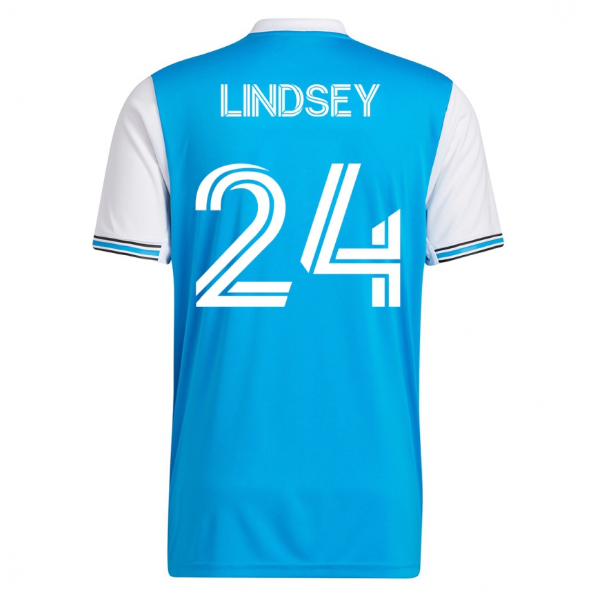 Hombre Fútbol Camiseta Jaylin Lindsey #24 Azul 1ª Equipación 2023/24 México