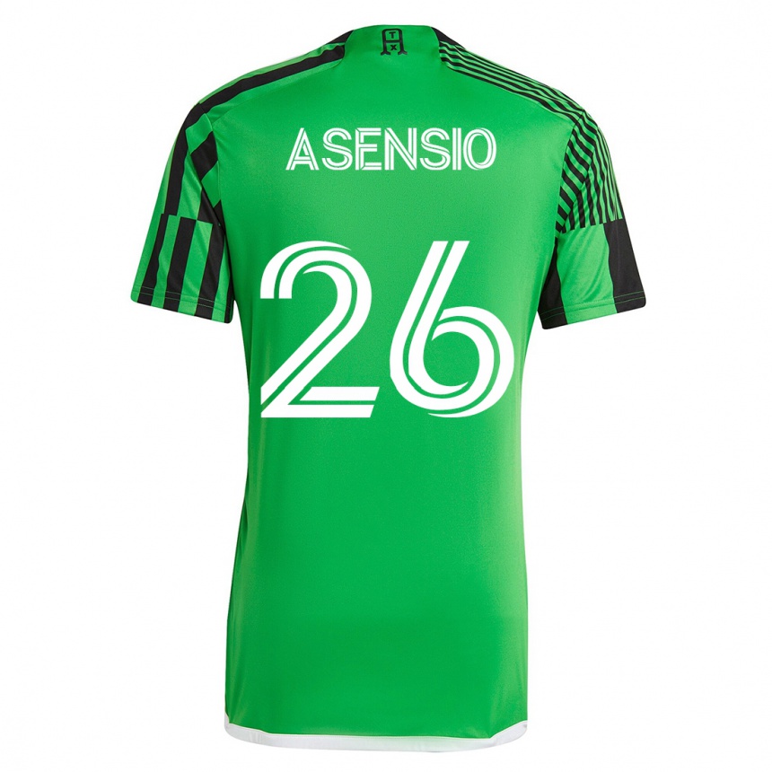 Hombre Fútbol Camiseta Charlie Asensio #26 Verde Negro 1ª Equipación 2023/24 México