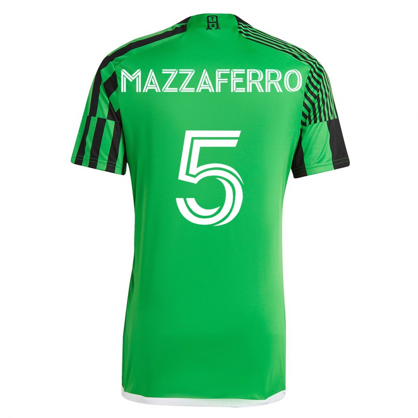Hombre Fútbol Camiseta Salvatore Mazzaferro #5 Verde Negro 1ª Equipación 2023/24 México