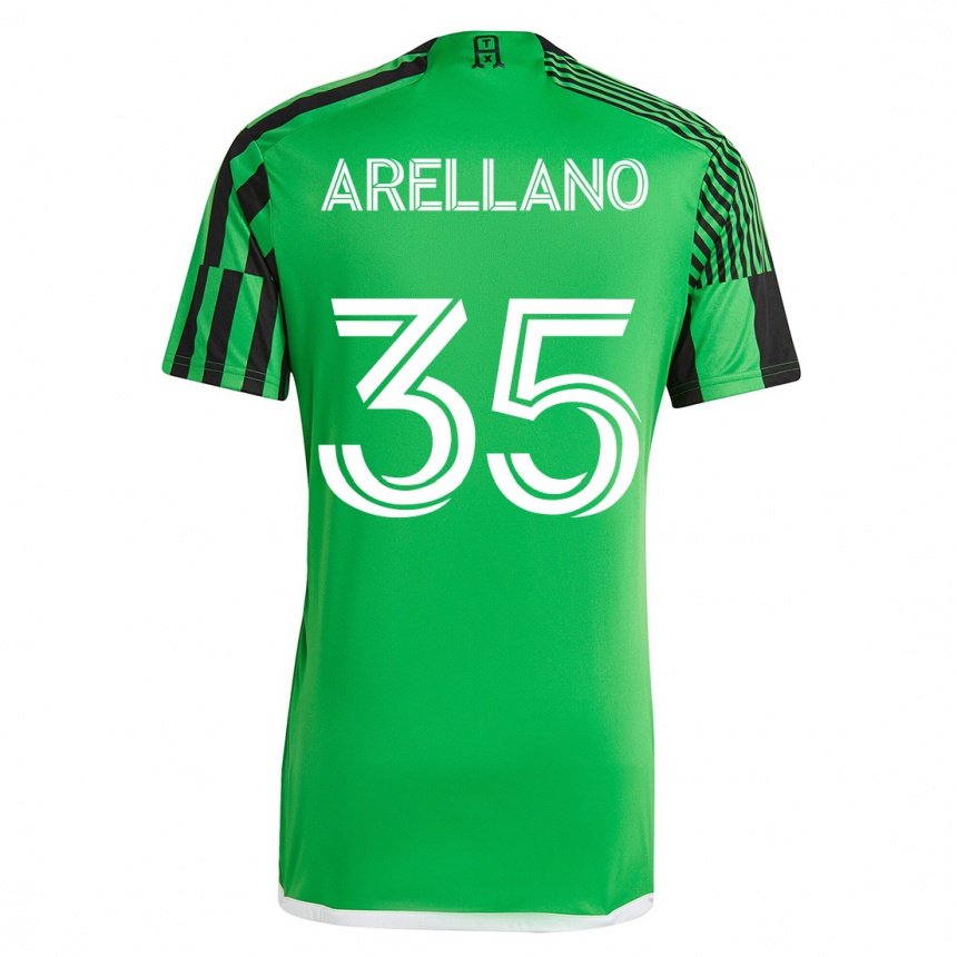 Hombre Fútbol Camiseta Bryan Arellano #35 Verde Negro 1ª Equipación 2023/24 México