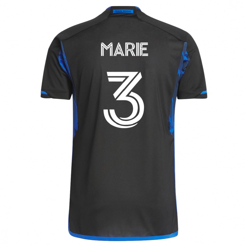 Hombre Fútbol Camiseta Paul Marie #3 Azul Negro 1ª Equipación 2023/24 México