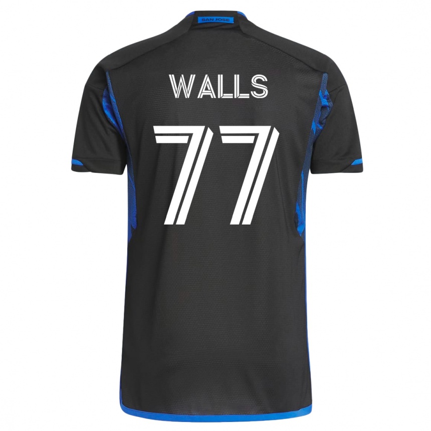 Hombre Fútbol Camiseta Casey Walls #77 Azul Negro 1ª Equipación 2023/24 México