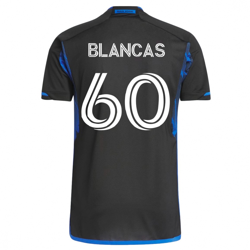 Hombre Fútbol Camiseta Eduardo Blancas #60 Azul Negro 1ª Equipación 2023/24 México