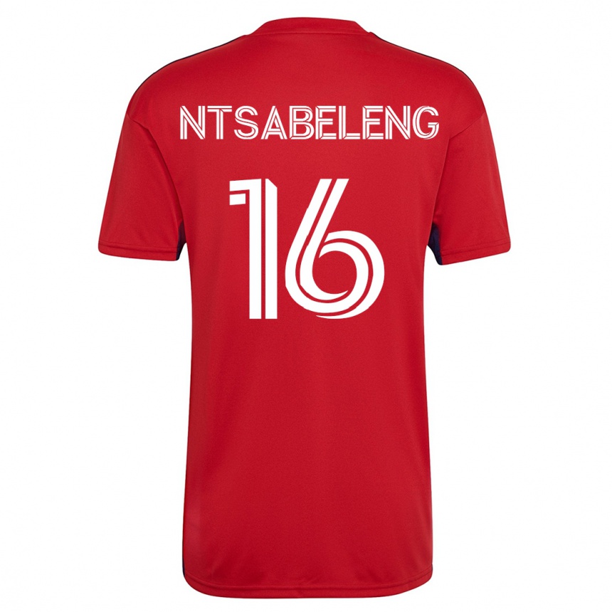 Hombre Fútbol Camiseta Tsiki Ntsabeleng #16 Rojo 1ª Equipación 2023/24 México