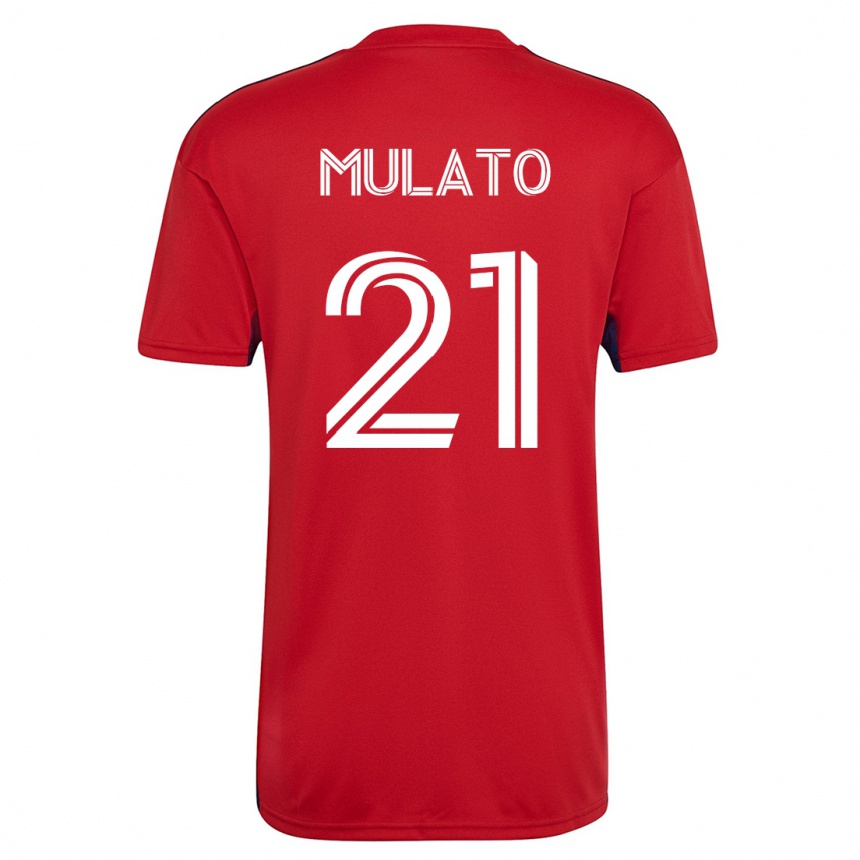 Hombre Fútbol Camiseta José Mulato #21 Rojo 1ª Equipación 2023/24 México