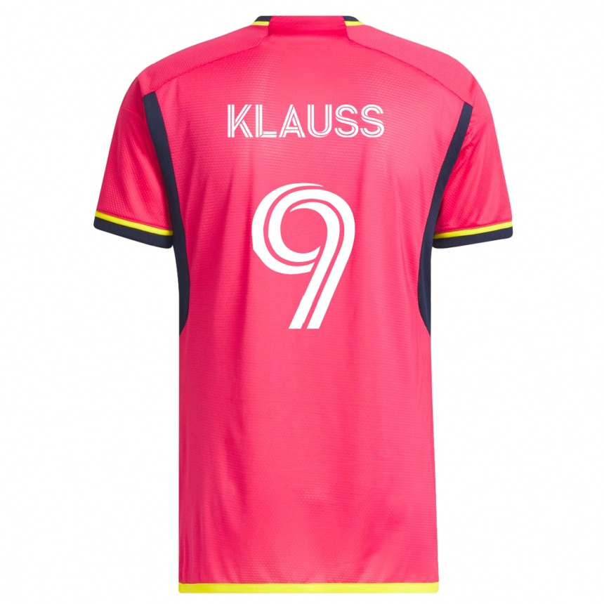 Hombre Fútbol Camiseta João Klauss #9 Rosa 1ª Equipación 2023/24 México
