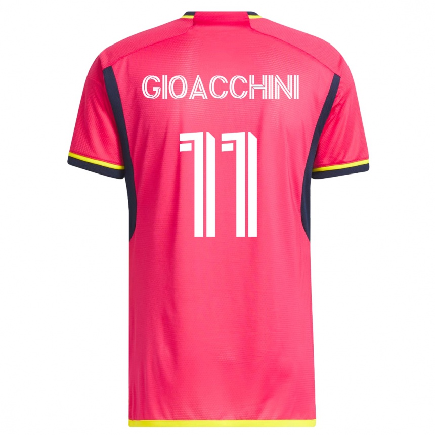 Hombre Fútbol Camiseta Nicholas Gioacchini #11 Rosa 1ª Equipación 2023/24 México