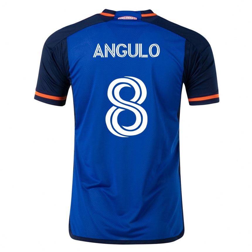 Hombre Fútbol Camiseta Marco Angulo #8 Azul 1ª Equipación 2023/24 México