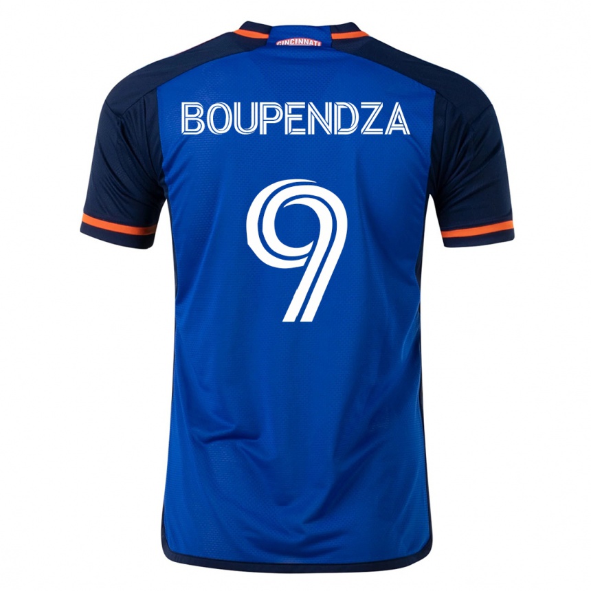 Hombre Fútbol Camiseta Aaron Boupendza #9 Azul 1ª Equipación 2023/24 México