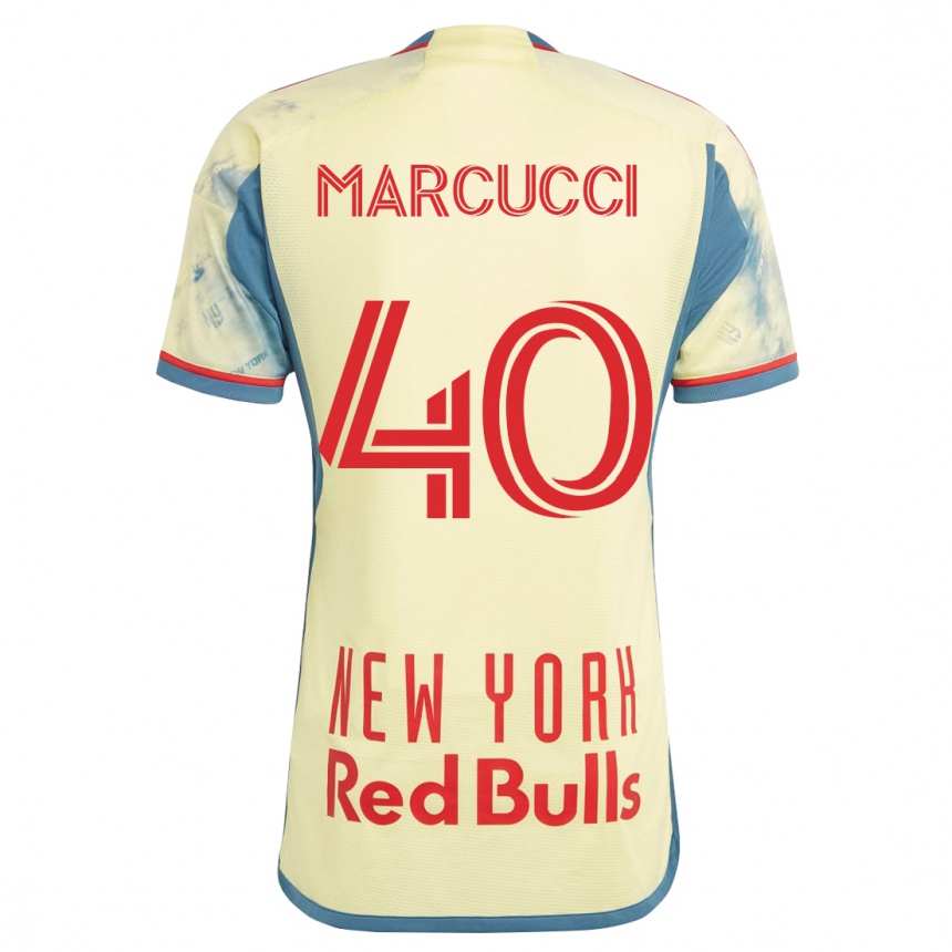 Hombre Fútbol Camiseta Aj Marcucci #40 Amarillo 1ª Equipación 2023/24 México