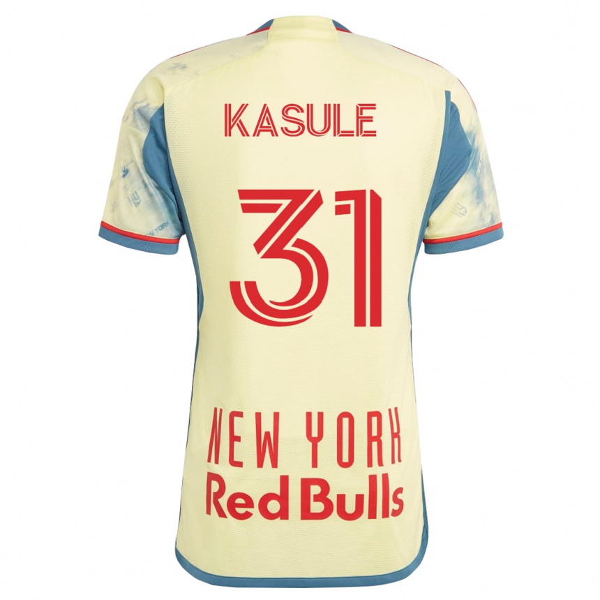 Hombre Fútbol Camiseta Ibrahim Kasule #31 Amarillo 1ª Equipación 2023/24 México