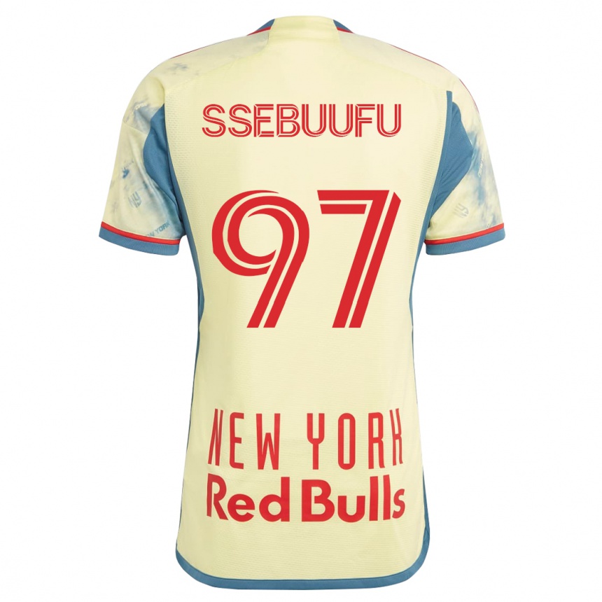 Hombre Fútbol Camiseta Frank Ssebuufu #97 Amarillo 1ª Equipación 2023/24 México