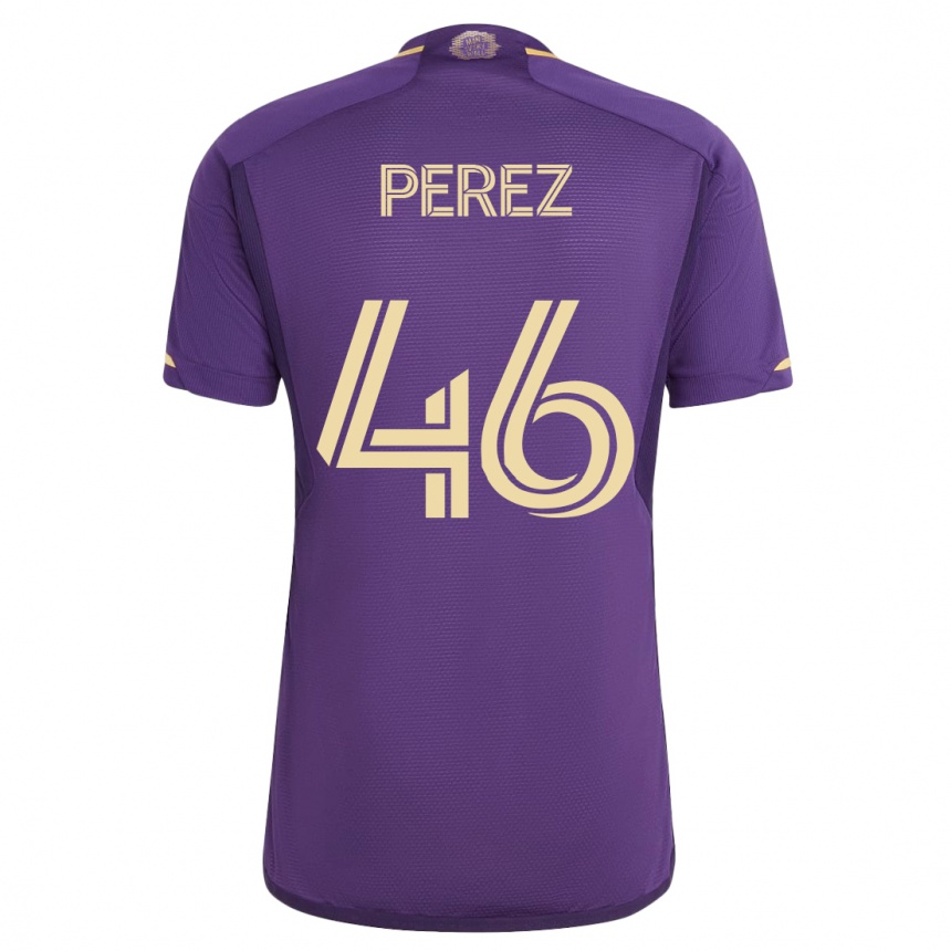 Hombre Fútbol Camiseta Franco Pérez #46 Violeta 1ª Equipación 2023/24 México