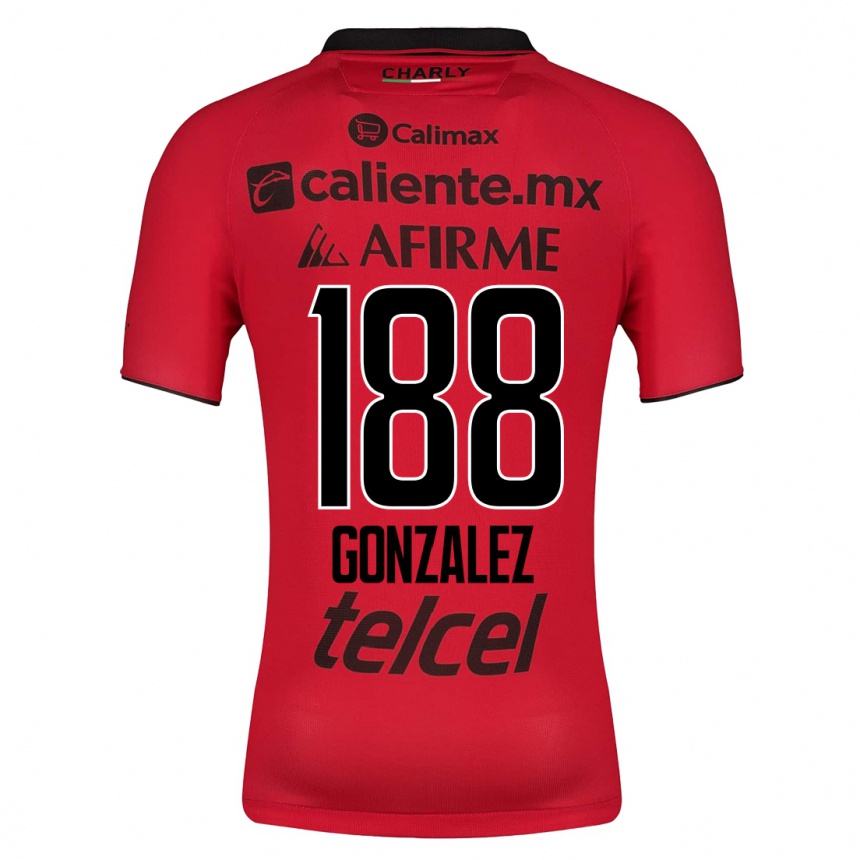 Hombre Fútbol Camiseta Jorge González #188 Rojo 1ª Equipación 2023/24 México