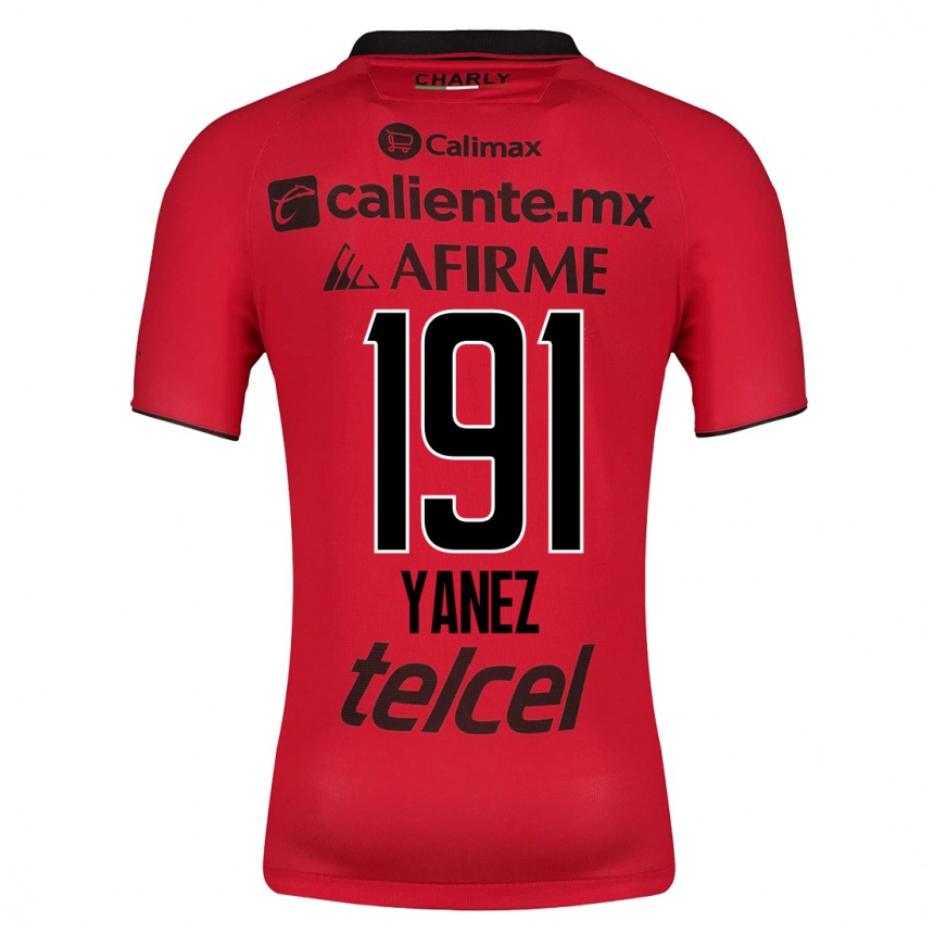 Hombre Fútbol Camiseta Sebastián Yánez #191 Rojo 1ª Equipación 2023/24 México