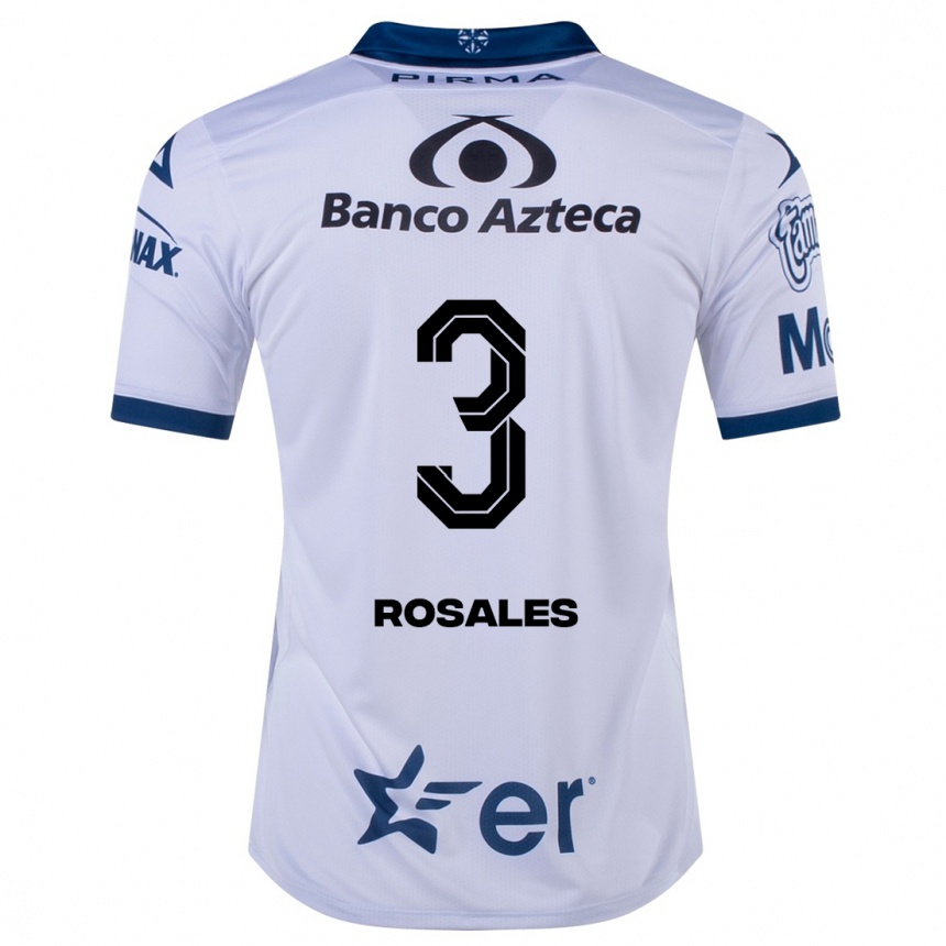 Hombre Fútbol Camiseta Fátima Rosales #3 Blanco 1ª Equipación 2023/24 México