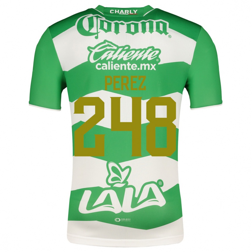 Hombre Fútbol Camiseta Jonathan Pérez #248 Verde 1ª Equipación 2023/24 México