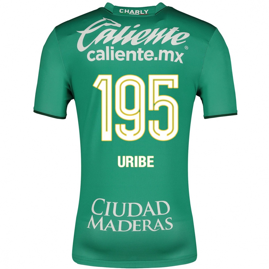 Hombre Fútbol Camiseta Héctor Uribe #195 Verde 1ª Equipación 2023/24 México