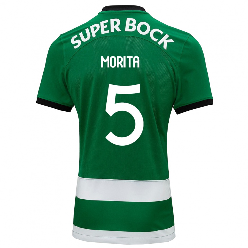 Hombre Fútbol Camiseta Hidemasa Morita #5 Verde 1ª Equipación 2023/24 México