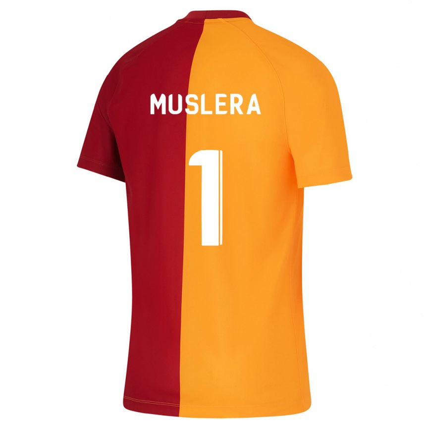 Hombre Fútbol Camiseta Fernando Muslera #1 Naranja 1ª Equipación 2023/24 México