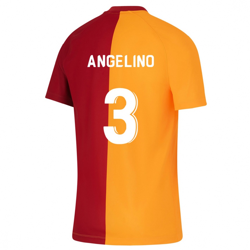 Hombre Fútbol Camiseta Angeliño #3 Naranja 1ª Equipación 2023/24 México