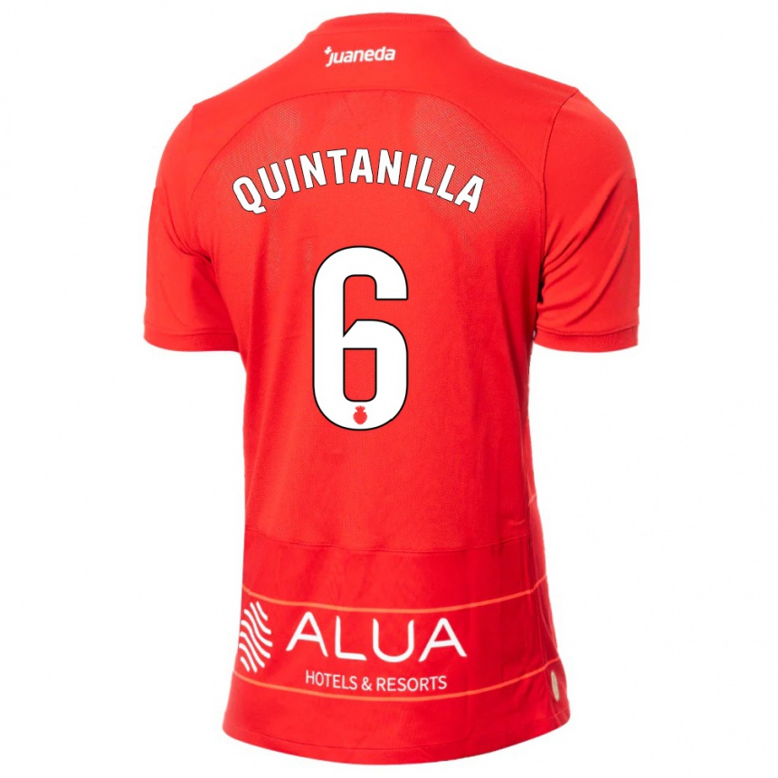 Hombre Fútbol Camiseta Rubén Quintanilla #6 Rojo 1ª Equipación 2023/24 México