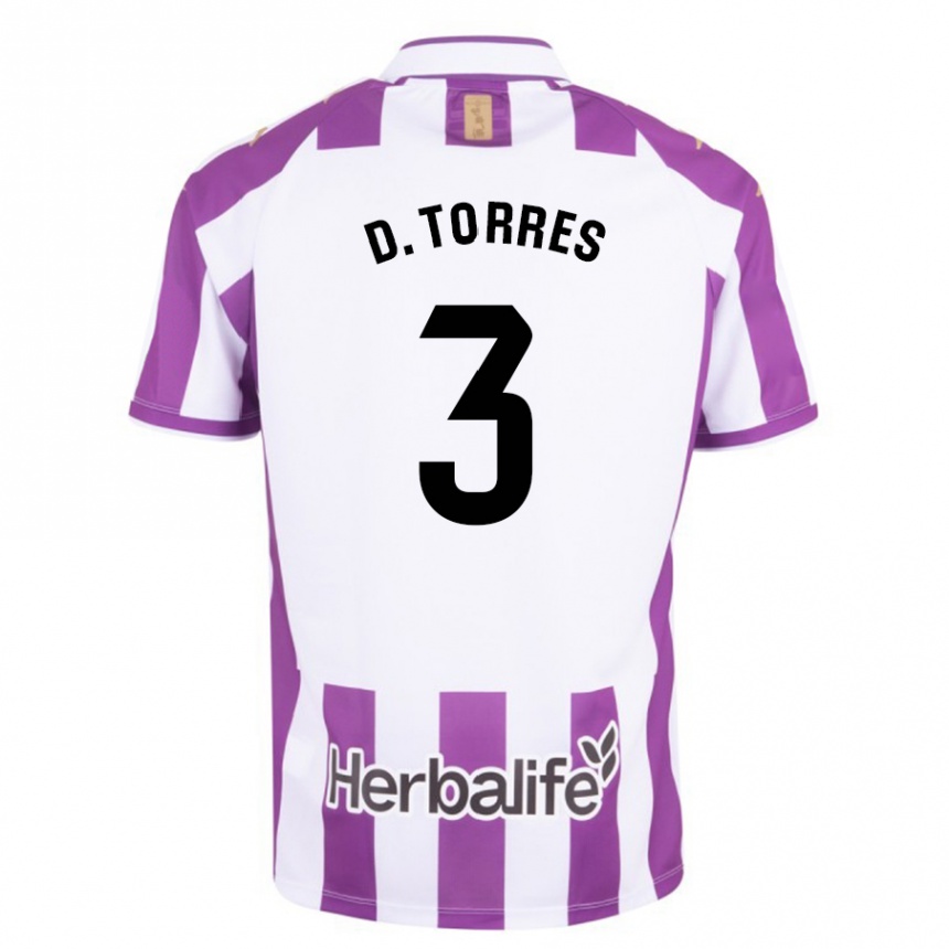 Hombre Fútbol Camiseta David Torres #3 Morado 1ª Equipación 2023/24 México